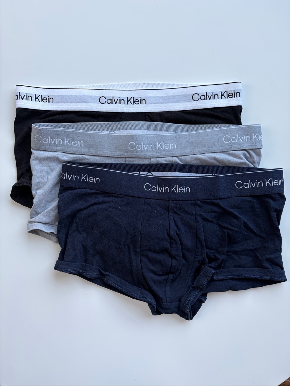 Calvin Klein Boxer Brief 3-Pack — Black, Gray, Navy
